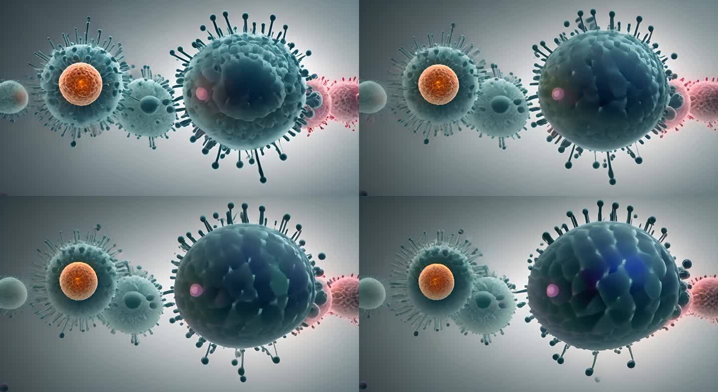 变异细菌微生物微观世界医学癌细胞诡异病毒