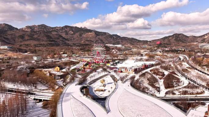 青岛世园会雪景