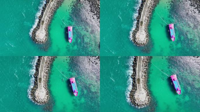 4k海南陵水分界洲岛旅游胜地水上运动航拍