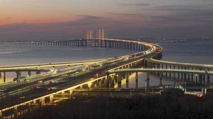 中国最美最长青岛跨海大桥交通-59