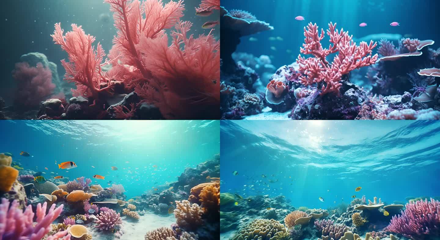 唯美海底珊瑚