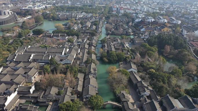 浙江乌镇 古镇 航拍 实拍 美景 素材