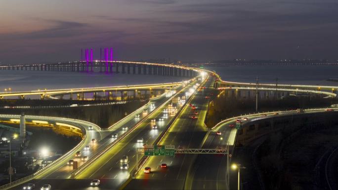 中国最美最长青岛跨海大桥交通-64