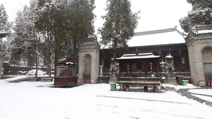 护国兴教寺 唐三藏寺院 唐僧寺院 雪景