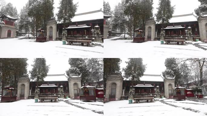 护国兴教寺 唐三藏寺院 唐僧寺院 雪景