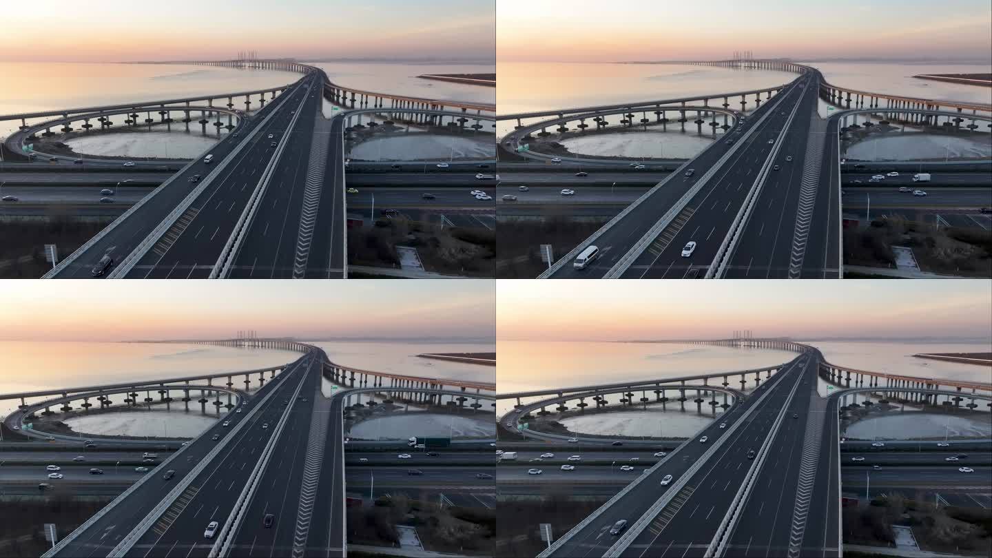 中国最美最长青岛跨海大桥交通-30
