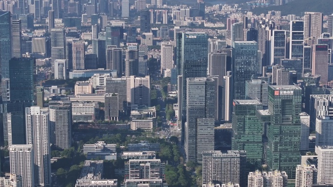 深圳南山区高新技术产业园大景航拍