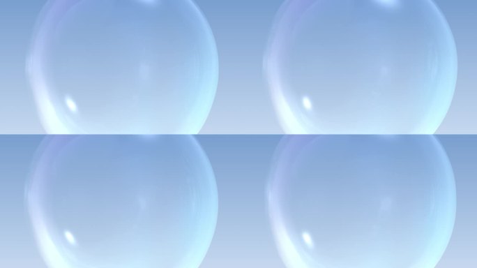透明气泡在浅蓝色的背景