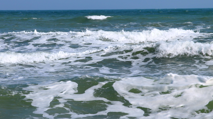 【可商用】海浪海洋海岸浪花港口慢镜头素材