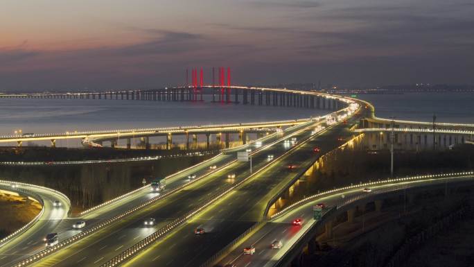 中国最美最长青岛跨海大桥交通-62