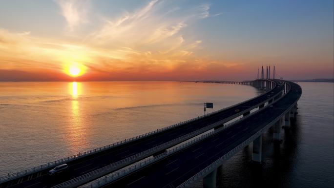 中国最美最长青岛跨海大桥交通-46