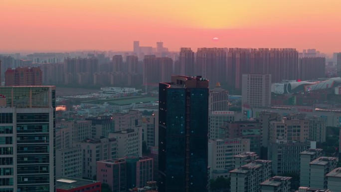 夕阳  城市落日  晚霞