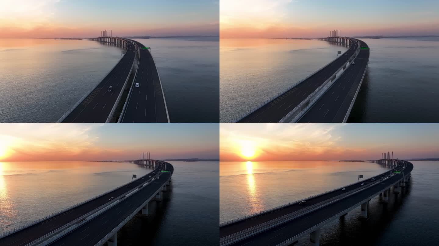 中国最美最长青岛跨海大桥交通-35