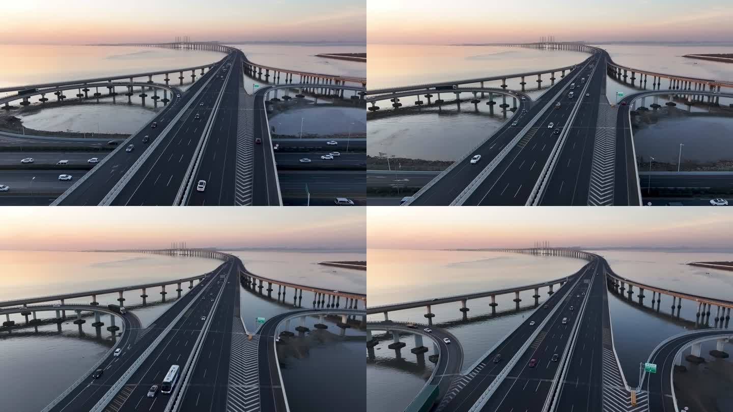 中国最美最长青岛跨海大桥交通-25