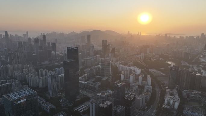 深圳南山区高新技术产业园大景航拍