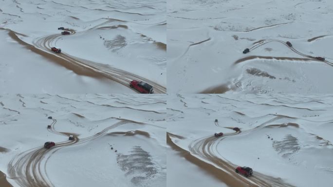 雪天沙漠越野