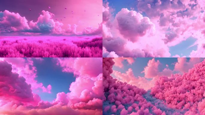 粉色云朵云彩