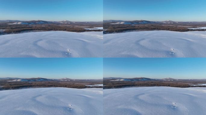 航拍林海雪原风光