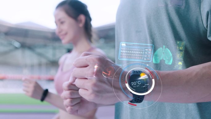 智能传感运动手表科技生活跑步健康检测