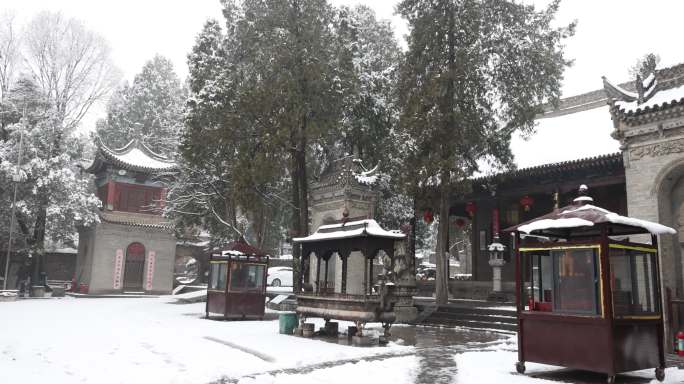 护国兴教寺 唐三藏寺院 唐僧寺院 雪景