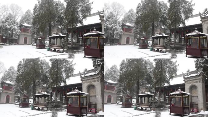 护国兴教寺 唐三藏寺院 唐僧寺院 雪景