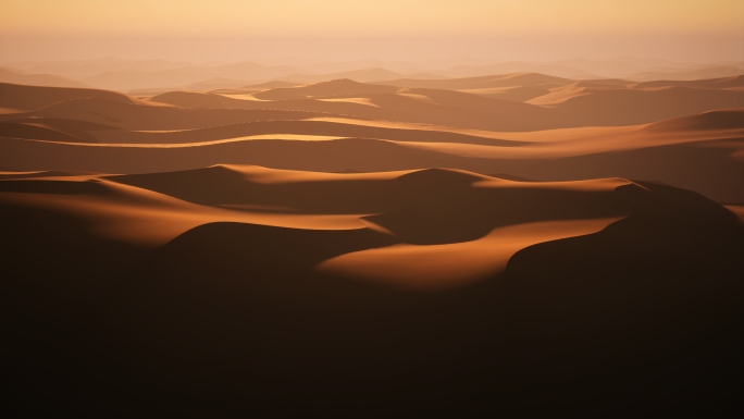 沙漠沙丘沙漠日出沙漠余晖沙漠航拍沙漠延时