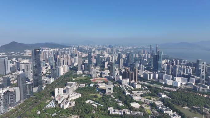 深圳南山区高新技术产业园大景航拍