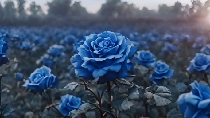 蓝色妖姬玫瑰花园