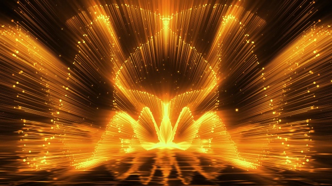 金色粒子喷泉