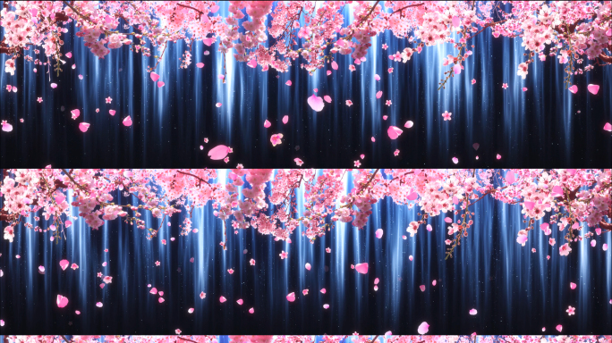 8k沉浸式唯美花海瀑布大屏幕投影