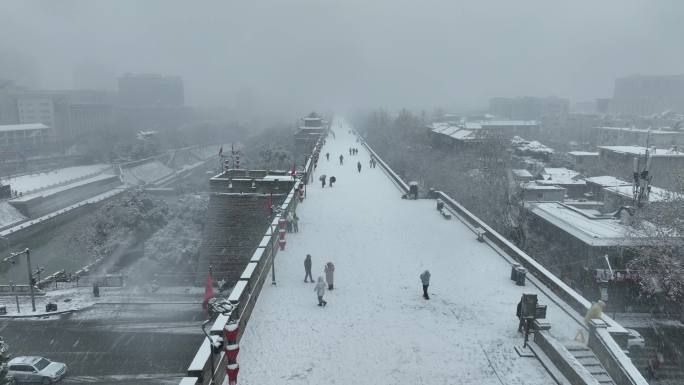 西安雪景