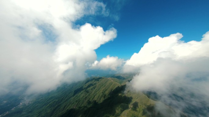 4K江西萍乡武功山穿越机云海山脉FPV