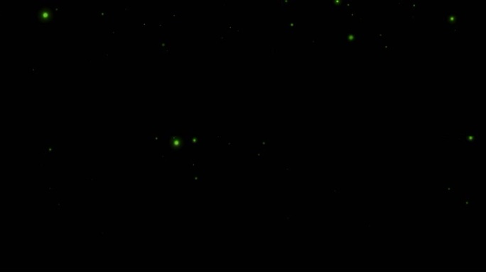 绿色萤火虫飘散粒子背景 3