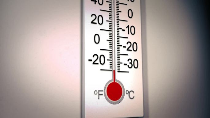 温度在零下30度的温度计