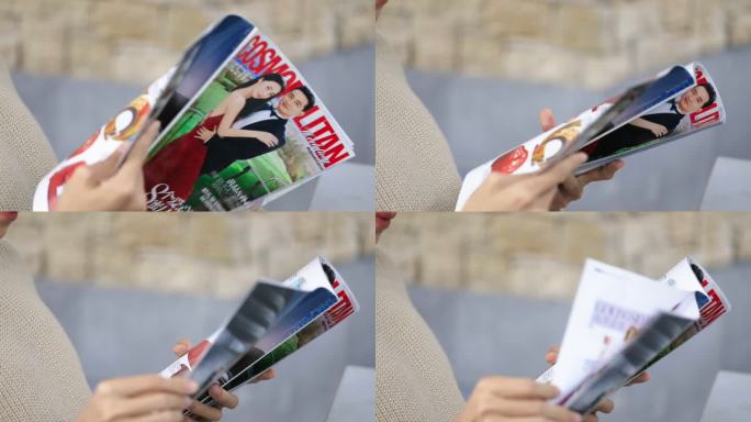 翻杂志看书翻书