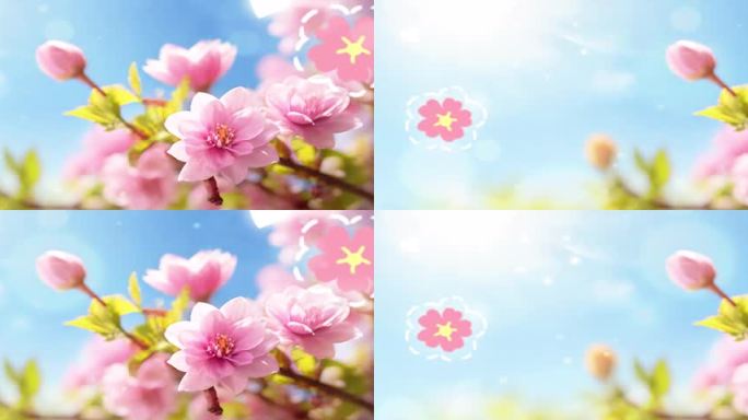 6K宽屏大屏唯美梦幻花朵粉色可爱背景