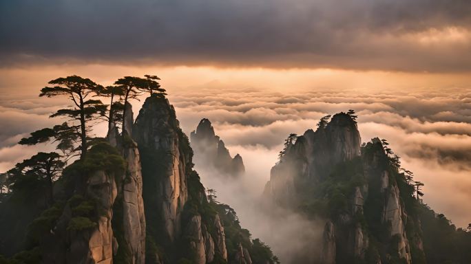 祖国壮丽山河 气势磅礴的风景 壮丽景色