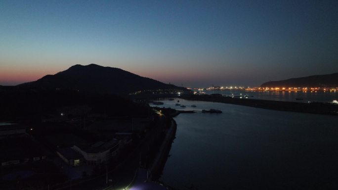 海边跨海大桥西大堤夜景 DJI_0163