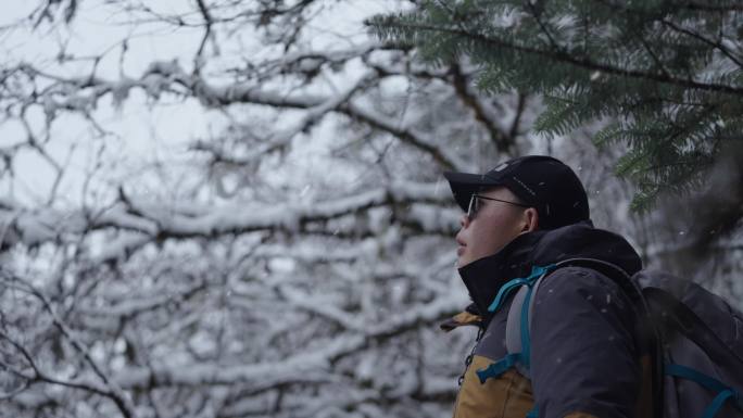 雪地徒步 穿越雪地 勇敢向前 攀登征服