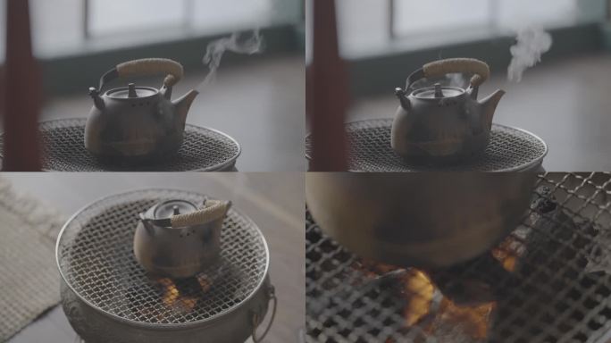 炉子 茶壶 煮茶 冬趣