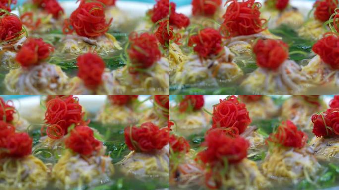 黔菜美食蹄筋绣球展示视频4K