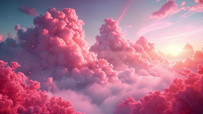 天空之境粉色云上秘境