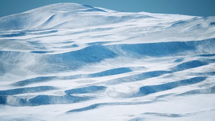 北极苔原，一个冰冻的沙漠展示了一个雪景