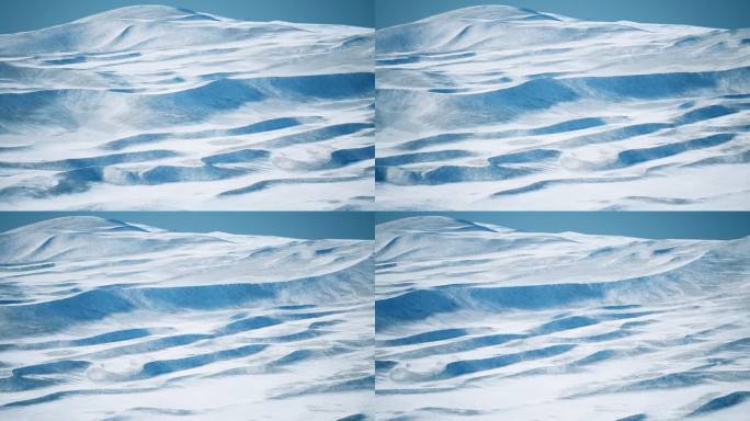 北极苔原，一个冰冻的沙漠展示了一个雪景