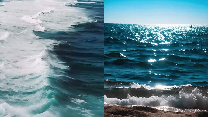 大海海洋海浪波浪