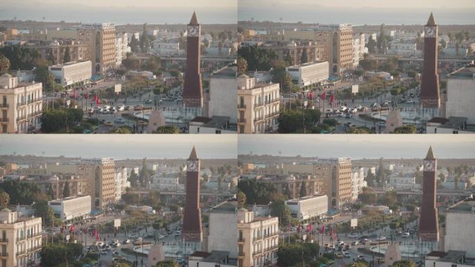 哈比卜·布尔吉巴大街钟楼和哈比卜·布尔吉巴总统胜利日纪念碑