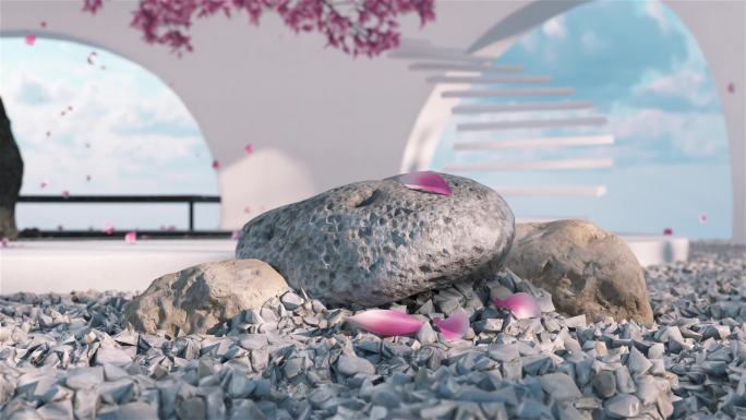 c4d 唯美景观庭院 工程文件