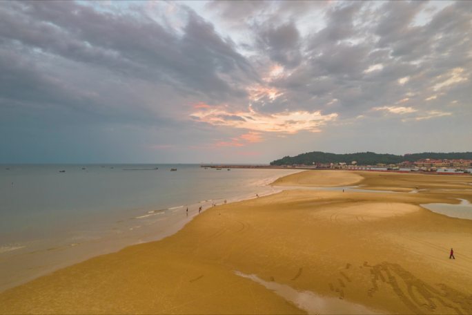 广西北海大墩海沙滩延时摄影