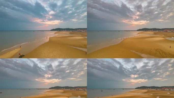 广西北海大墩海沙滩延时摄影