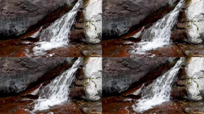 双龙峡景区蜿蜒曲折的小溪流水视频素材